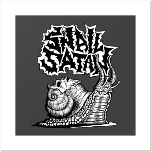 SNAIL SATAN b&w version Posters and Art